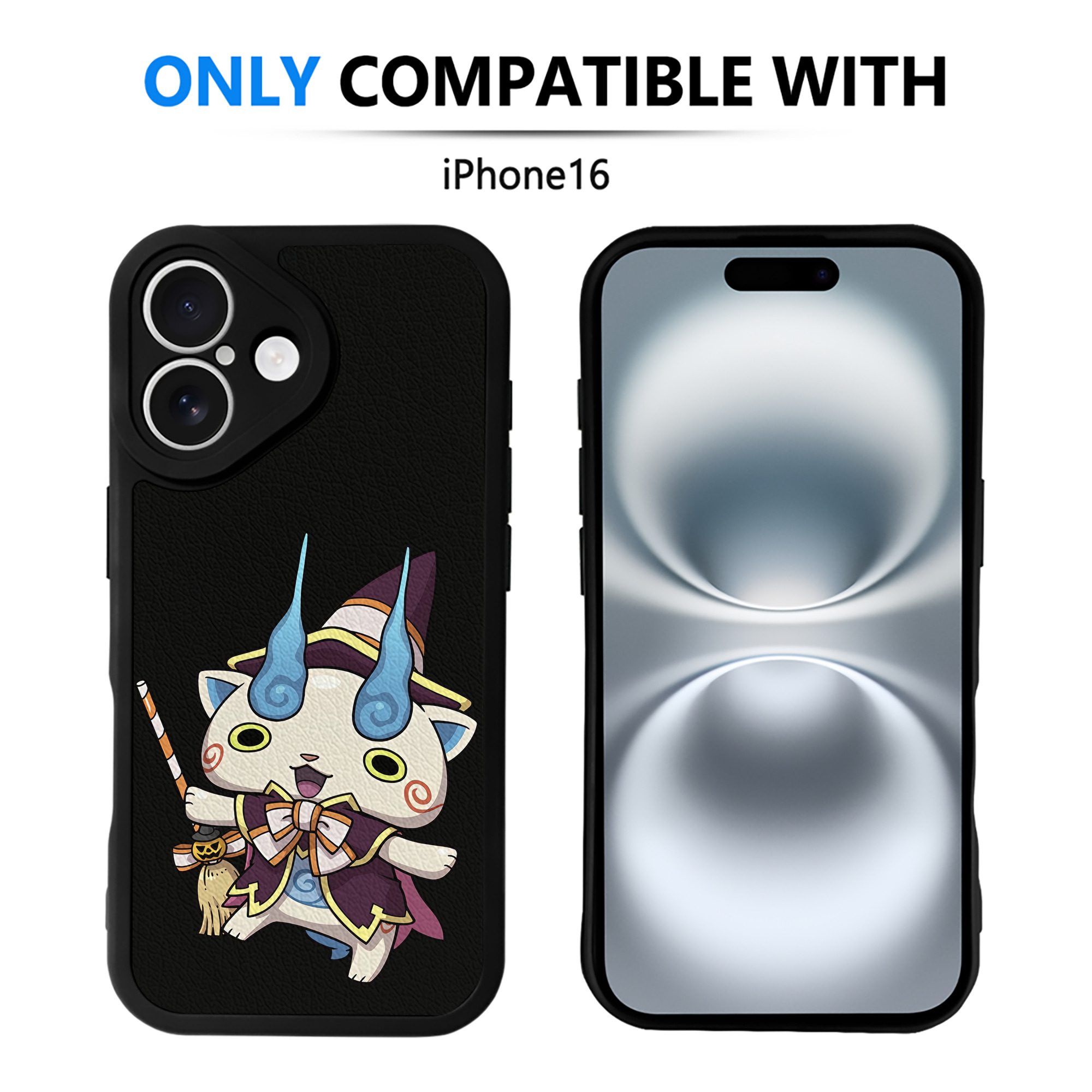 （画像用） 妖怪ウォッチ Yo-kai Watch 【iPhone 16シリーズ対応】シリコンスマホケース（レザー調） 材質：シリコン